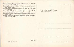 Szent István megkoronáztatása Esztergomban, az 1000. évben augusztus 15-én. Rigler r.-t. 103. sz. (v...