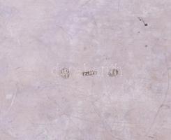 Ezüst (Ag) cukordoboz. 1844, Pesth, 13 latos, mesterjeggyel, tetején tulajdonosi megjelöléssel, kulc...