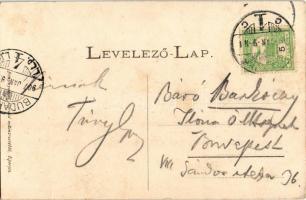 1907 Eperjes, Presov; Római katolikus templom szentélye és főhajója, belső. Báró Barkóczy Sándor (18...