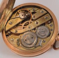 Arany (Au) tokos zsebóra, 14k, jelzett, d: 3,5cm, bruttó 35,7g