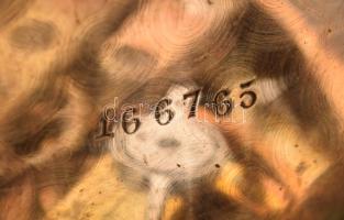 Arany (Au) tokos zsebóra, 14k, jelzett, d: 3,5cm, bruttó 35,7g