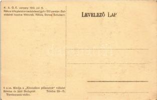 1913 július 6. K.A.O.E. verseny: Rákos kifogástalan bedobással győz 100 yardon: Weinreb, Rákos, Boro...