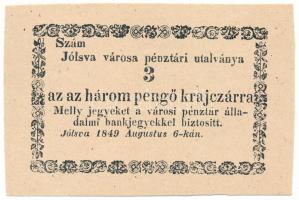 1849. Jólsva 3kr T:UNC-AU Adamo JÓL-1.2