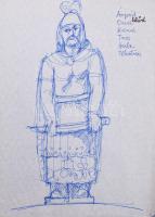 cca 1940- 1980 Varga Mátyás (1910-2002) grafikus díszlettervező által készített színpadkép tervek, v...