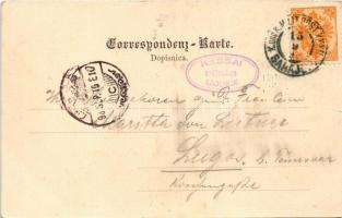 1898 Sarajevo, Hotel Europe szálloda, látkép, híd. Eduard Lasslauer / hotel, general view, bridge. A...