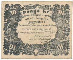 1849. Komárom 10kr 2mm-es betűkkel T:F-VG Hungary / Komárom 1849. 10 Kreuzer 2mm wide letters C:F-VG Adamo KOM-3.2