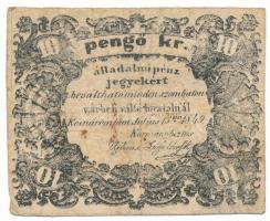 1849. Komárom 10kr 2mm-es betűkkel T:VG Hungary / Komárom 1849. 10 Kreuzer 2mm wide letters C:VG Adamo KOM-3.2