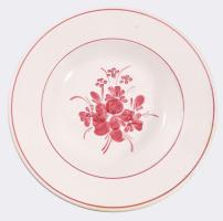 cca 20. sz. eleje, francia kézzel festett dísztál, jelzett, kis ütődéssel, d: 23,5 cm