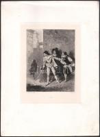Adolphe Lalauze (1838-1906): A les. Rézkarc, papír, jelzett a karcon. Az 1884-ben megjelent Életképek. Jelenkori művészek találkozója. Husz rézkarcz c. mappából. Lapszéli apró foltokkal. 21,5x16,5 cm