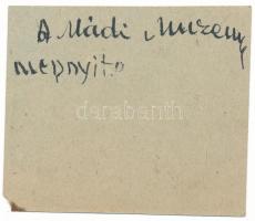Mád 1849.07.17. 2kr utólagos replika, hátoldalán "A Mádi Múzeum megnyit[...]" kézírásos je...