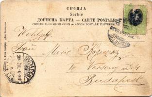 1904 Beograd, Belgrade, Belgrád; Neues Grand Hotel, Buchhandlung / shop (fl)