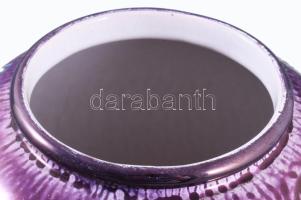 cca 1970, Német csorgatott lüsztermázas váza. Jelzett, m: 24 cm