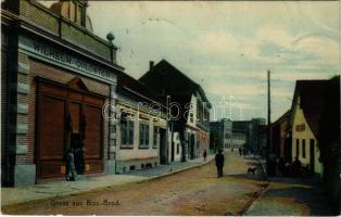 1908 Brod, Bosanski Brod; Glavna ulica / Hauptgasse / main street, shop of Wilhelm Goldstein