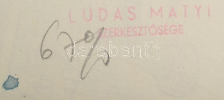 Szegő Gizi (1902-1985): 7 db karikatúra. Vegyes technika, papír, jelzett,egy kivételével mindegyik h...