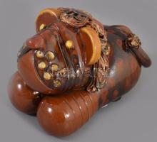 Kovács Gyula (1945-2004): Oroszlán. Jelzés nélkül, lábánál lepattanással, 21x15 cm