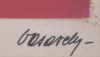 Vasarely Victor (1908-1997): P 1191 "HYLD" - 1986 (1984). Ofszet nyomat, papír. Jelzett. K...