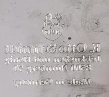 Otto Schmidt retro fém süteményes doboz, kopással, 36x25 cm