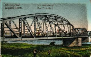 Bohumín, Bogumin, Oderberg; Miasto, Most Fr. Josefa I. O. Müller / bridge (EM)