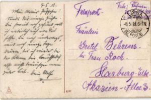 1918 Lódz, Lods; multi-view postcard (EB)