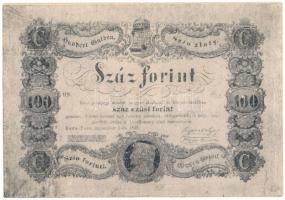 1848. 100Ft "Kossuth bankó" imitációja, hátoldalán "Nyomatott a Magyar Nemzeti Múzeum Magyarország története a honfoglalástól 1849-ig c. kiállításon 1967. május 31." felirattal T:F