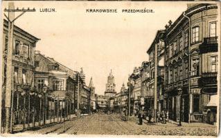 Lublin, Krakowskie Przedmiescie / street view, shops (glue marks)