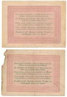 1848. 5Ft "Kossuth bankó" vörösesbarna és barna nyomat (2xklf) T:F,G egyiknél anyaghiány
...