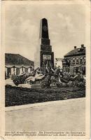 1916 Vilkaviskis, Vom östlichen Kriegsschauplatz. Die Einweihungsfeier des Denkmals zu Ehre gefallener deutscher Soldaten auf russ. Boden in Wilkowischki / WWI German military, monument + K.u.k. Feldpoststation Nr. 33" (EB)