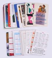 1958-2021 Kártyanaptárak, 50 db klf. reklámos