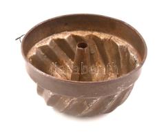 Antik kuglóf forma, kopott, d: 22 cm