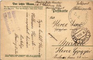 1916 Der letzte Mann. Aus dem Heldenkampf in der Seeschlacht bei den Falklandsinseln am 8. Dez. 1914...