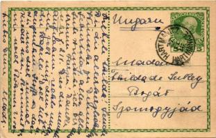 1913 Chlum, castle, mansion, handmade photo postcard (EK)