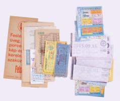 ca 1940-1990 23 db jegy, bérlet és egyéb aprónyomtatvány