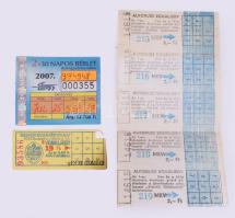 ca 1940-1990 23 db jegy, bérlet és egyéb aprónyomtatvány