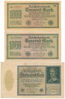 Németország / Weimari Köztársaság 1922. 1000M (2x) + 10.000M T:XF,F Germany / Weimar Republic 1922. 1000 Mark (2x) + 10.000M C:XF,F