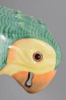 Herendi papagáj, kézzel festett porcelán, jelzett, hibátlan. m: 25,5 cm