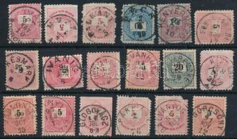 18 db krajcáros bélyeg szép / olvasható bélyegzésekkel