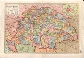 cca 1941-1944 Nagy-Magyarország politikai térképe / hegy- és vízrajzi térképe, kétoldalas, 1 : 2.500.000, M. Kir. Honvéd Térképészeti Intézet, hajtott, szakadt, 30x43 cm