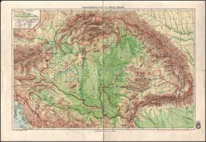 cca 1941-1944 Nagy-Magyarország politikai térképe / hegy- és vízrajzi térképe, kétoldalas, 1 : 2.500...