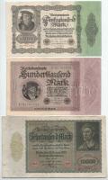 Német Birodalom / Weimari Köztársaság 1922. (3xklf) 10.000M + 50.000M + 100.000M T:F German Empire / Weimar Republic 1922. (3xdiff) 10.000 Mark + 50.000 Mark + 100.000 Mark C:F