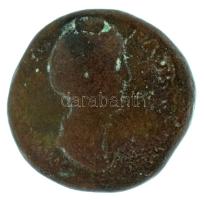 Római Birodalom 141 után / I. Faustina / Róma / Sestertius bronz (10,22g) T:F patina / Roman Empire 141 / Faustina I / Rome / Sestertius bronze "[DIVA FAV-STINA] / EX SC" Faustina, veiled and holding sceptre, seated in carpentum drawn by two elephants guided by drivers (10,22g) C:F patina RIC III 1139