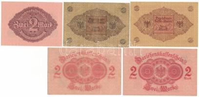 Német Birodalom 1914.-1922. 2M (5xklf) T:F
German Empire 1914.-1922. 2 Mark (5xdiff) C:F