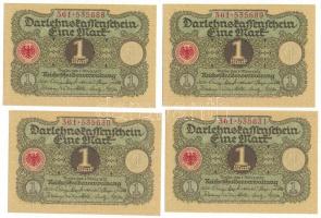 Német Birodalom 1920. 1M (2x) sorszámkövetők "361 535630 - 361 535631"+ 1M (2x) sorszámkövetők "361 535688 - 361 535689" T:AU German Empire 1920. 1 Mark (2x) consecutive serials "361 535630 - 361 535631"+ 1 Mark (2x) consecutive serials "361 535688 - 361 535689" C:AU