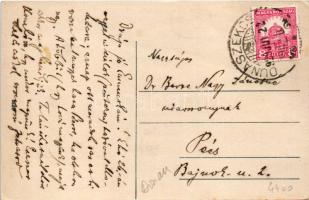 Dunaszekcső, Duna részlet, hajóállomás, DONAU lapátkerekes személygőzös / SMD Donau, a sidewheeler p...