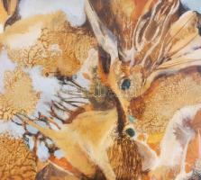 Scholz Erik (1926-1995): Őszi levelek. Olaj, farost, jelezve jobbra lent, hátoldalán Képcsarnok Váll...