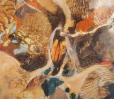 Scholz Erik (1926-1995): Őszi levelek. Olaj, farost, jelezve jobbra lent, hátoldalán Képcsarnok Váll...