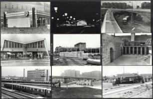 1967 és 1987 között készült felvételek Budapesten, a metró építkezésekkel összefüggésben, 13 db vintage fotó, ezüst zselatinos fotópapíron, datálva, 10x15 cm és 9x12 cm között