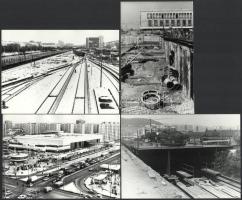 1967 és 1987 között készült felvételek Budapesten, a metró építkezésekkel összefüggésben, 13 db vint...