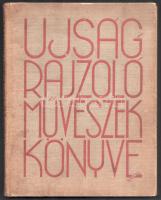 Újságrajzoló művészek könyve. Szerk: Pérely Imre. A szerkesztő, Pérely Imre (1898-1944) festő- és grafikusművész által DEDIKÁLT példány. Bp., 1930., Magyar Újságrajzoló Művészek Egyesülete, 167 p. + 12 (benne: 1 dombornyomású, 2 színes, 4 kétlapos, köztük 1 litográfia (Gedő Lipót: Macskazene, 21x30 cm), és 1 linómetszet (Horváth Jenő: Termékenység, 14,5x26 cm.) t. Rendkívül gazdag képanyaggal illusztrált, közte Bortnyik Sándor, Scheiber Hugó, Gara Arnold, Mühlbeck Károly, Pólya Tibor, Hermann Lipót, Márton Lajos, Zádor István, (Gönczi)-Gebhardt Tibor, Fáy Dezső, Kner Albert,Kozma Lajos, Molnár C. Pál, Jaschik Álmos, Batthyány Gyula, Dallos Hanna és más neves művészek illusztrációival. A borító Végh Gusztáv, a belső címlapot Gáspár Antal munkái. A kötet végén grafikusokat tartalmazó név- és címjegyzékével. Kiadói festett egészvászon-kötés, kopott, foltos borítóval, kissé sérült gerinccel, laza, kissé sérült kötéssel, egy tábla hiánnyal, egy tábla szélén szakadással, egy lap sérült (165/166 p.), ex libris-szel.
