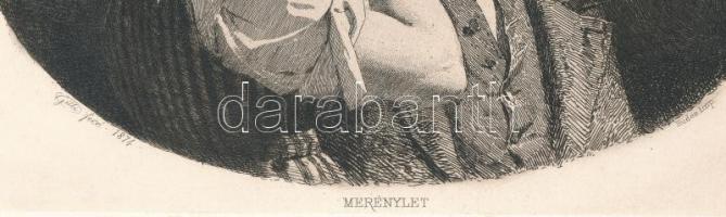 Alberto Maso Gilli (1840-1894): A merénylet. Rézkarc, papír, jelzett a karcon. Az 1884-ben megjelent...