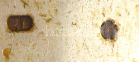 6 db ezüst kanál dianás jelzéssel, mesterjeggyel, jelzett 389g 22 cm